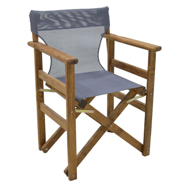 Director's armchair frame Retto pakoworld solid beech walnut - PVC anthracite 237-000017