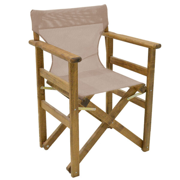 Director's armchair frame Retto pakoworld solid beech walnut-PVC  taype 237-000032