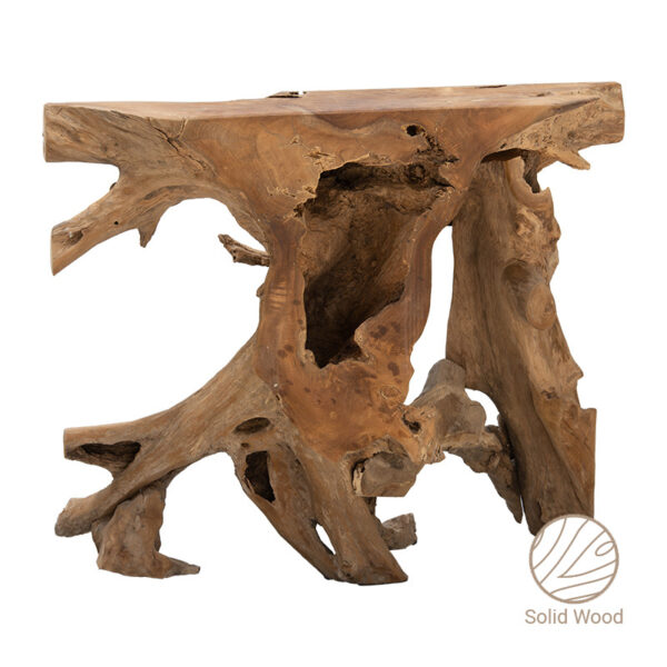 Console Root pakoworld handmade teak wood natural 100x40x80cm 238-000002