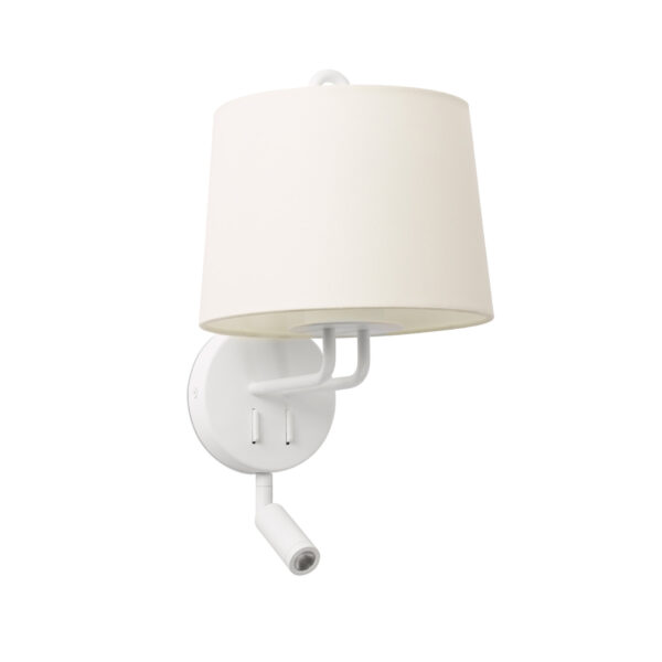 Faro Barcelona MONTREAL Επιτοίχιο Φωτιστικό Λευκού Χρώματος , με LED Αναγνώστη - 24032-01