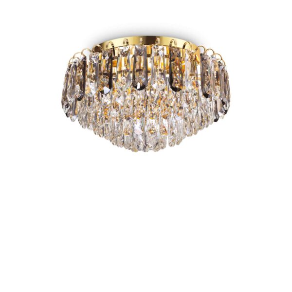 IDEAL LUX Φωτιστικό Οροφής MAGNOLIA 7xG9 Χρυσού Χρώματος - 241296