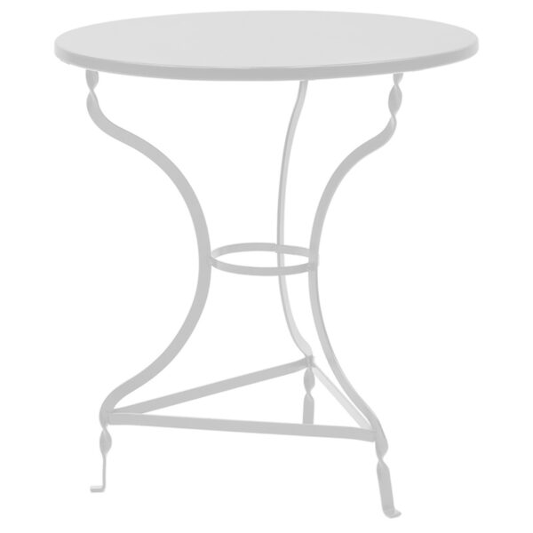 Table Noah pakoworld metallic white D70x72cm. 243-000086