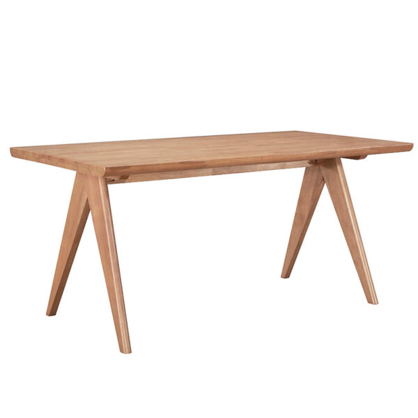 Dining table Winslow pakoworld rubberwood light walnut 160x85x75cm 247-000001