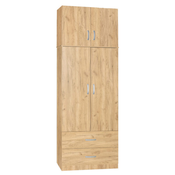 2 door wardrope and cabinet Zelia pakoworld natural 79x42x240cm 249-000045