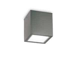IDEAL LUX Φωτιστικό Οροφής Βεράντας TECHO 1xGU10 IP54 Χρώματος Ανθρακί - 251516