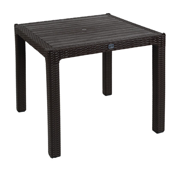 Table Explore pakoworld with UV protection PP color brown 90x90x73.5cm 253-000031