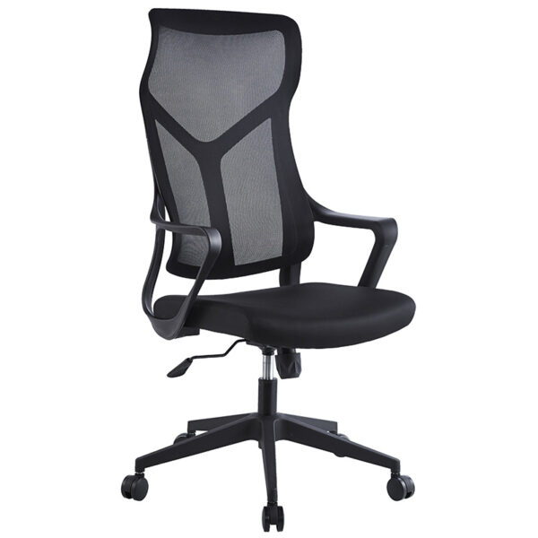 Manager office chair Flexibility pakoworld with fabric mesh in black colour 254-000004