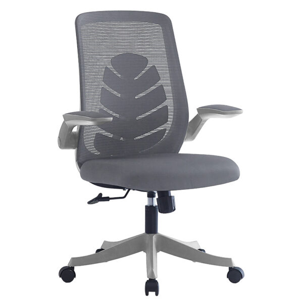 Office chair Enrich pakoworld with fabric mesh in grey colour 254-000007