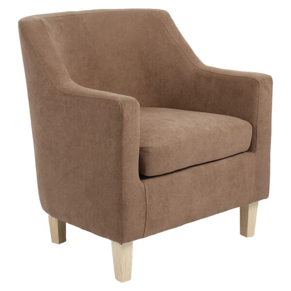 Armchair Joyful pakoworld fabric brown-natual 71x71x81cm 255-000006