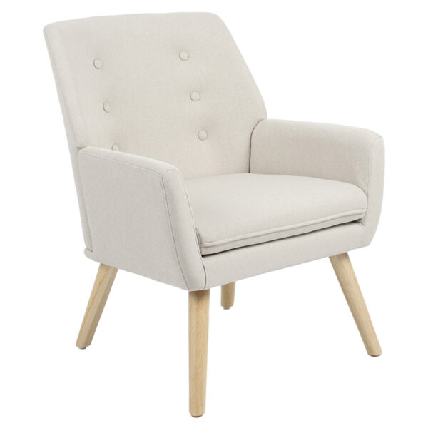 Armchair Likable pakoworld fabric ecru-natural 67x89x86cm 255-000012