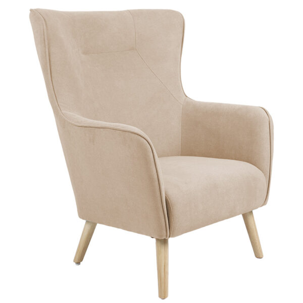 Armchair Incisive pakoworld fabric natural-natural 72x89x105cm 255-000014