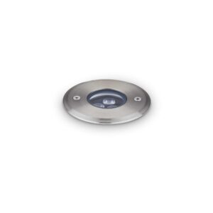 IDEAL LUX Χωνευτό Φωτιστικό Δαπέδου Κήπου FLOOR LED 3W 3000K IP67 Χρωμίου - 255651