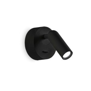 IDEAL LUX Επιτοίχιο Φωτιστικό Ανάγνωσης BEAN LED 3W 3000K Μαύρου Χρώματος - 260617