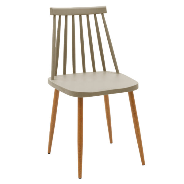 Chair Aurora pakoworld PP mocha-natural leg 43x48x79cm 262-000017
