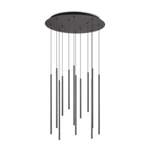 IDEAL LUX Κρεμαστό Φωτιστικό Οροφής FO LED 25W 3000K Μαύρου Χρώματος - 263434