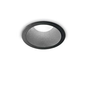 IDEAL LUX Χωνευτό Φωτιστικό Οροφής GAME ROUND LED 11W 4000K IP40 Μαύρου Χρώματος - 267968