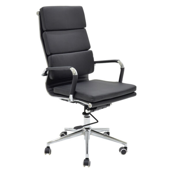Manager office chair Tokyo pakoworld with black pu 55.5x52x108cm 277-000009