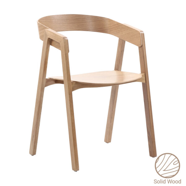 Πολυθρόνα Rayson pakoworld φυσικό δρυς ξύλο 54x56x78εκ 54x56x78cm 281-000004PW