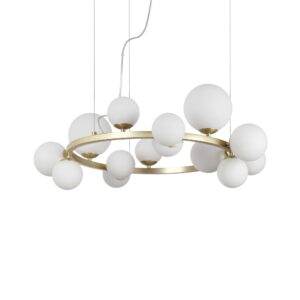 IDEAL LUX Κρεμαστό Φωτιστικό PERLAGE 14xG9 Χρυσού Χρώματος - 283814