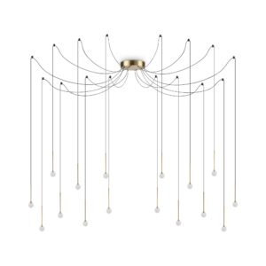 IDEAL LUX Κρεμαστό Φωτιστικό LUCCIOLA LED 16W 3000K Χρυσού Χρώματος - 284019