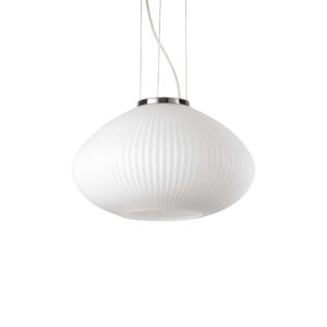 IDEAL LUX Κρεμαστό Φωτιστικό PLISSE 1xE27 Λευκού - 285184