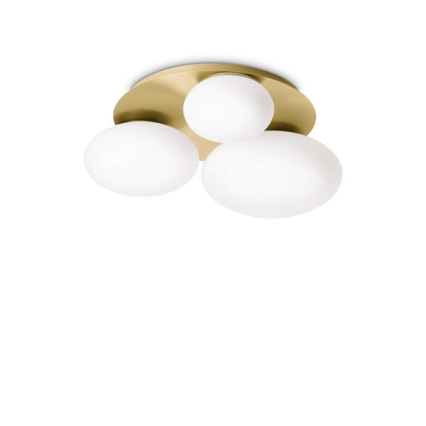 IDEAL LUX Φωτιστικό Οροφής NINFEA 3xGX53 Χρυσού Χρώματος - 293660