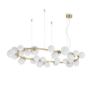 IDEAL LUX Κρεμαστό Φωτιστικό PERLAGE 30xG9 Χρυσού Χρώματος - 296746