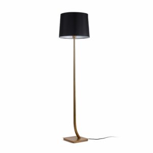 REM BRONZE FLOOR LAMP BLACK LAMPSHADE             FARO - 29687-09