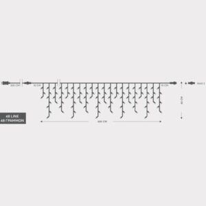ΒΡΟΧΗ, 288 LED 3mm, 36V, ΕΠΕΚΤΑΣΗ ΕΩΣ 3, ΜΕ ΜΕΤΑΣΧΗΜΑΤΙΣΤΗ, ΠΡΟΕΚΤΑΣΗ ΠΑΡΟΧΗΣ 300cm, ΔΙΑΦΑΝΟ ΚΑΛΩΔΙΟ, ΛΕΥΚΟ LED,  600x60cm (5/7/5/7), ΙΡ44 EUROLAMP - 600-11365