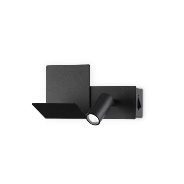 IDEAL LUX Επιτοίχιο Φωτιστικό KOMODO-2 AP LED 4.5W 3000K Μαύρου Χρώματος - 306827