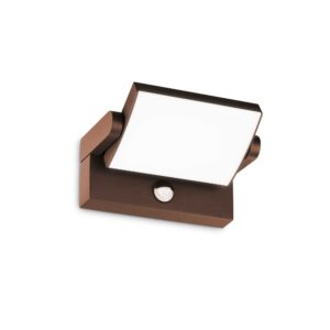 IDEAL LUX Προβολέας Τοίχου Βεράντας SWIPE LED 21W 3000K IP54 Αισθητήρα Κίνησης Καφέ Χρώματος - 307176