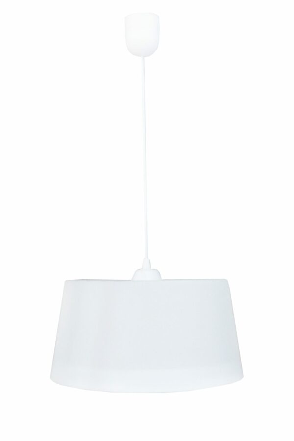 Μονόφωτο πλαστικό Λευκό Φ35cm DRUM 1L  Heronia - 35-0078