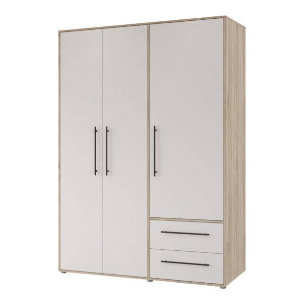 Wardrobe Razol pakoworld 3 doors white-sonoma melamine 144.5x59x200cm 318-000001
