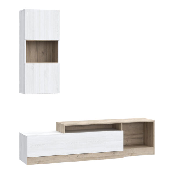Living room complex Halmi pakoworld white-oak ìåëáìßíçò 180x39x190cm 318-000012