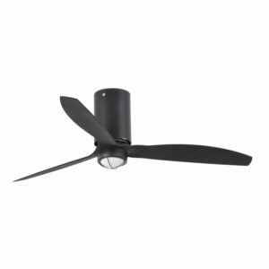 MINI TUBE FAN LED Matt black ceiling fan with DC motor   FARO - 32043-10