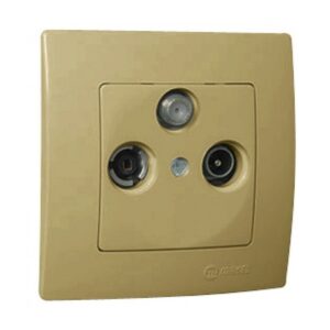 Πρίζα SAT-TV-RADIO τερματική χρυσό ματ Makel Lillium Natural Kare - 32057067