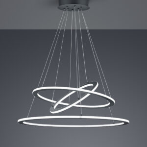 Κρεμαστό Φωτιστικό Trio Lighting LED 75W  Ανθρακί Μεταλλικό Step Dimmable 8000lm 3000K  321910342