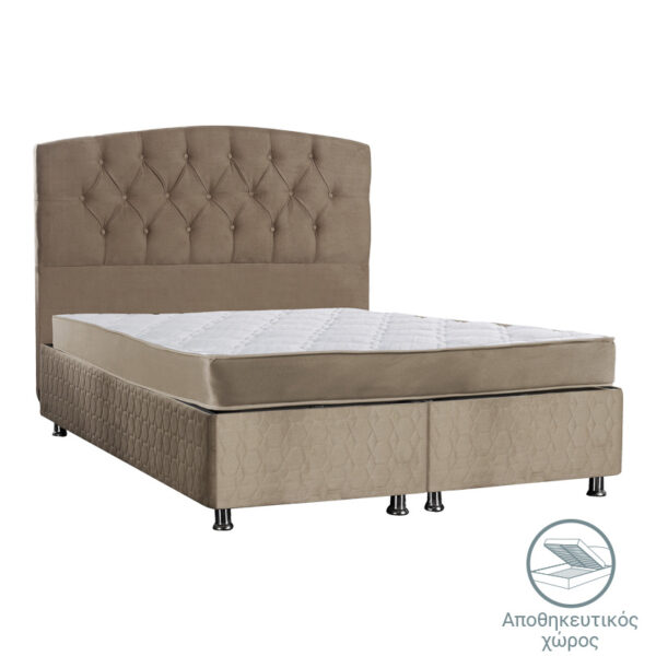 Double bed Lanse pakoworld with storage space brown 160x200cm 322-000003