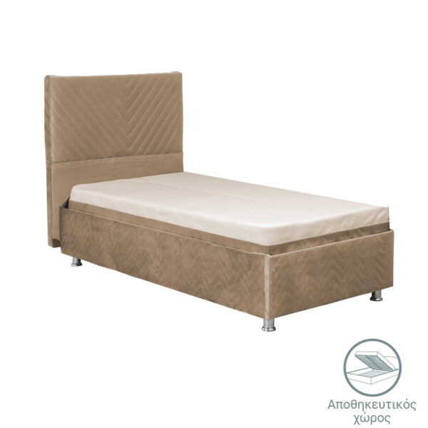 Bed Rizko pakoworld with storage space natural 120x200cm 322-000013
