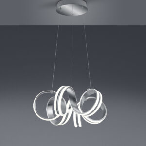 Κρεμαστό Φωτιστικό Trio Lighting LED 38W  Βουρτσισμένο Αλουμίνιο Μεταλλικό Step Dimmable 4400lm 3000K  325010105