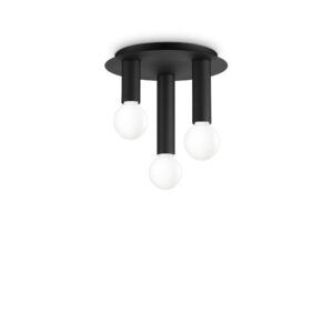IDEAL LUX Φωτιστικό Οροφής PETIT 3xE27 Μαύρου Χρώματος - 327952