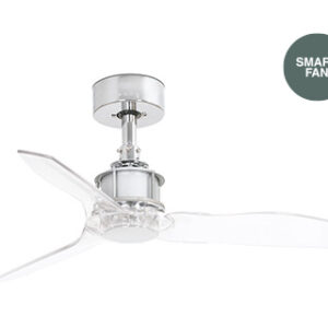 JUST FAN XS Ø810 MM CHROME BLADES TRANSPARENTS W/RFARO - 33426WP