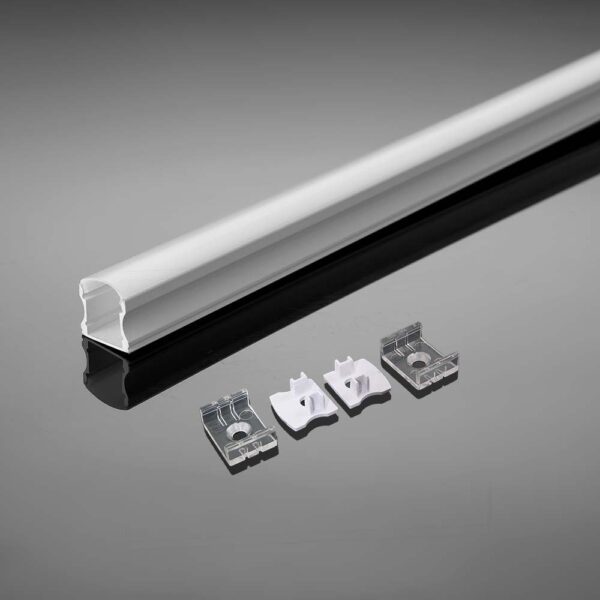 Προφίλ αλουμινίου για ταινίες LED 2000 x 17.2 x 15.5mm λευκό σώμα V-TAC - 3366