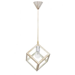 Κρεμαστό φωτιστικό KYVOS 1/L WHITE-BRONZE Heronia - 34-0290