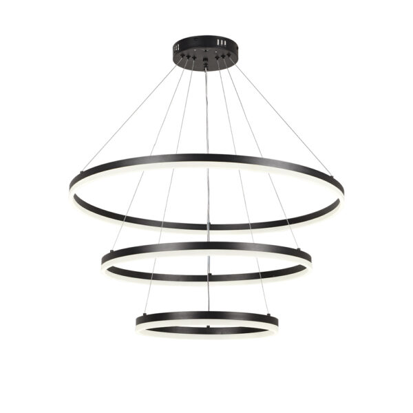 InLight Κρεμαστό φωτιστικό LED 100W 3CCT (by switch on base) 6095-A-Black