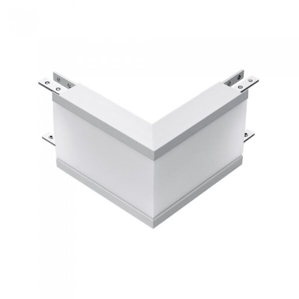 LED Γωνιακός Σύνδεσμος Ασημί 12W για Γραμμικό Χωνευτό Φωτιστικό 380 V-TAC PRO Samsung Chip Φυσικό Λευκό 4000K  390