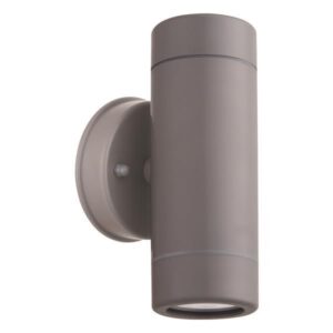 ΑΠΛΙΚΑ ΤΟΙΧΟΥ UP-DOWN ΣΤΡΟΓΓΥΛΗ ΠΛΑΣΤΙΚΗ IP65 GU10 ΓΚΡΙ EUROLAMP 145-82056