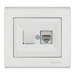 Πρίζα δικτύου RJ45 CAT5 διπλή λευκή Makel Manolya - 41001036