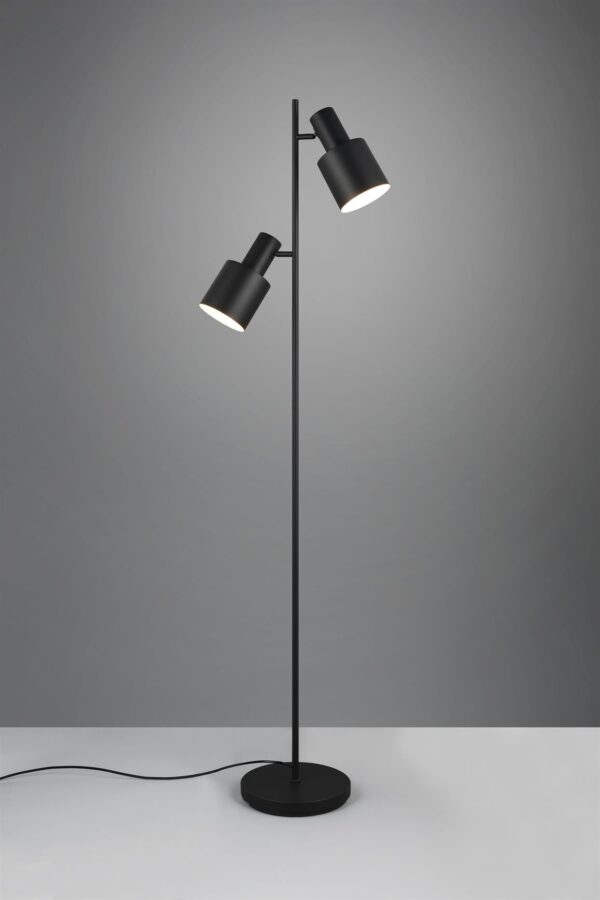 Φωτιστικό Δαπέδου Μαύρο Ματ με 2 Σποτ AGUDO 2x E27 Trio Lighting - 419400232