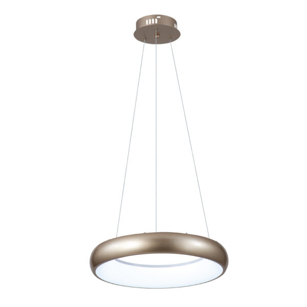 InLight Κρεμαστό φωτιστικό LED 54W 3CCT από χρυσαφί και λευκό ακρυλικό D:40cm (42024-B-Golden)
